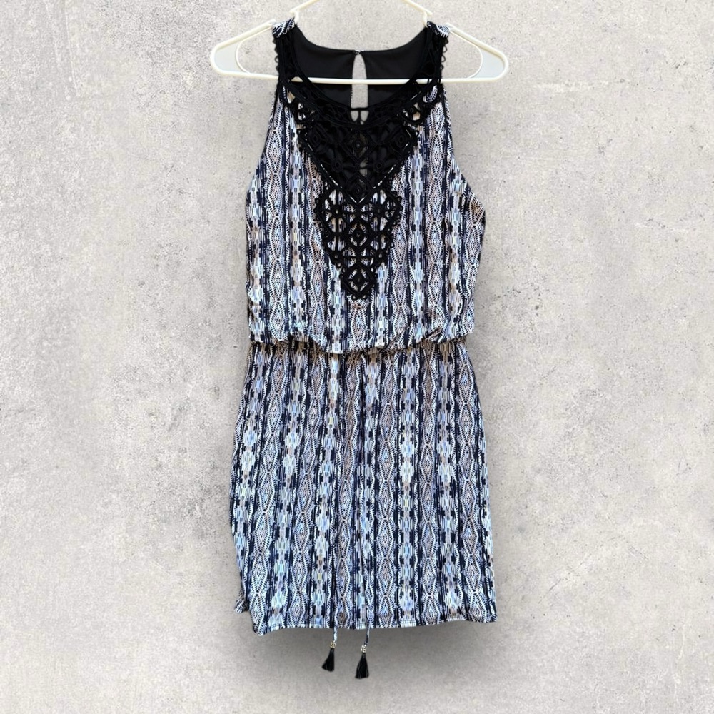 WHBM Sleeveless, Crochet Bib Knit Dress Size XXS